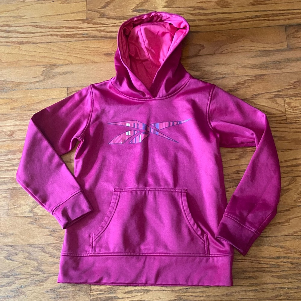 NWOT Reebox Kids Pink Pullover Hoodie L(12/14)